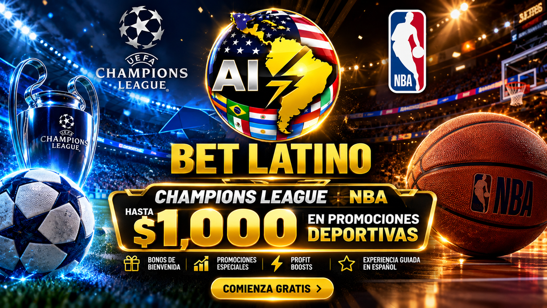 Champions League + NBA: Hasta $1,000 en Bonos | Bet Latino AI